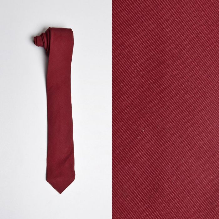 1960s Burgundy Necktie Skinny Neck Tie Fashion Conservatory