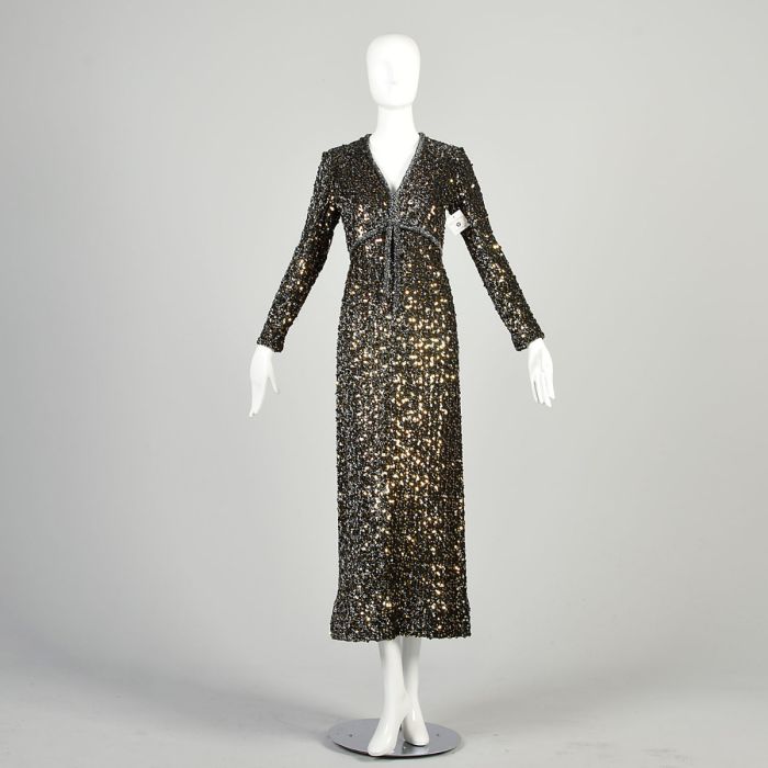 1970s sequin dress 70s Sequin Dresses, Disco Dresses
