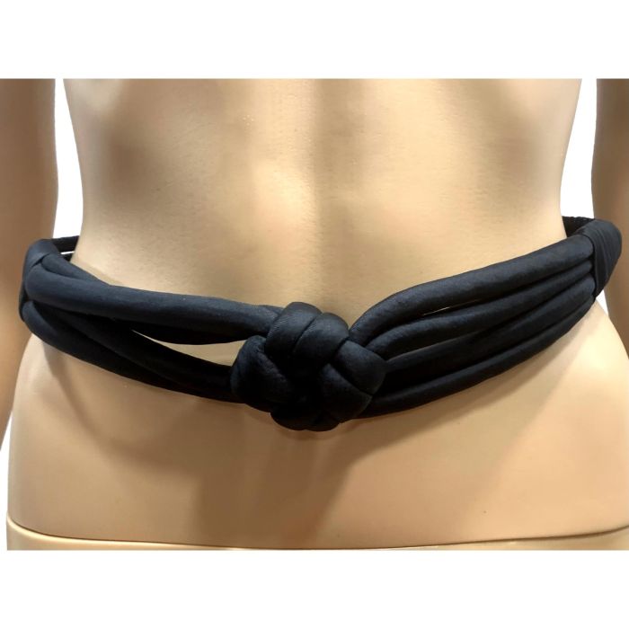 80s Black Obi Belt with Knot Design | Fashion Conservatory display picture 1