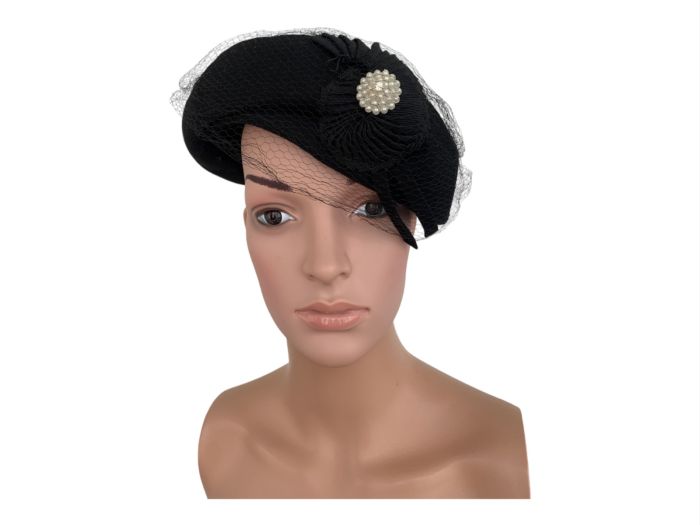 Black Wool Hat Glenover Henry Pollak Vintage Fashion Conservatory