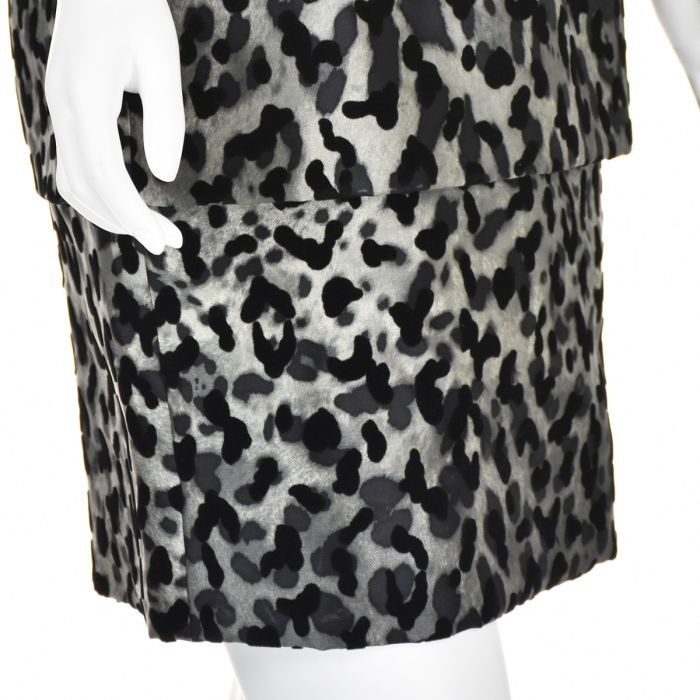 open lace back dress Miss Circle Women's Qiara Cheetah Print Peplum Top with Lace Trim main image 1