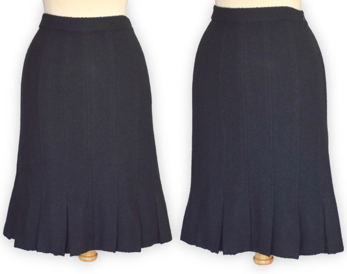 St. John Basics Black Santana Knit Pull-On Skirt, size M (US 10