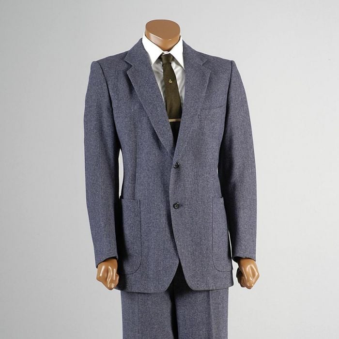 Sale Pierre Cardin Gray Tweed Wool Vintage Men's Double Breasted Full Length Coat L