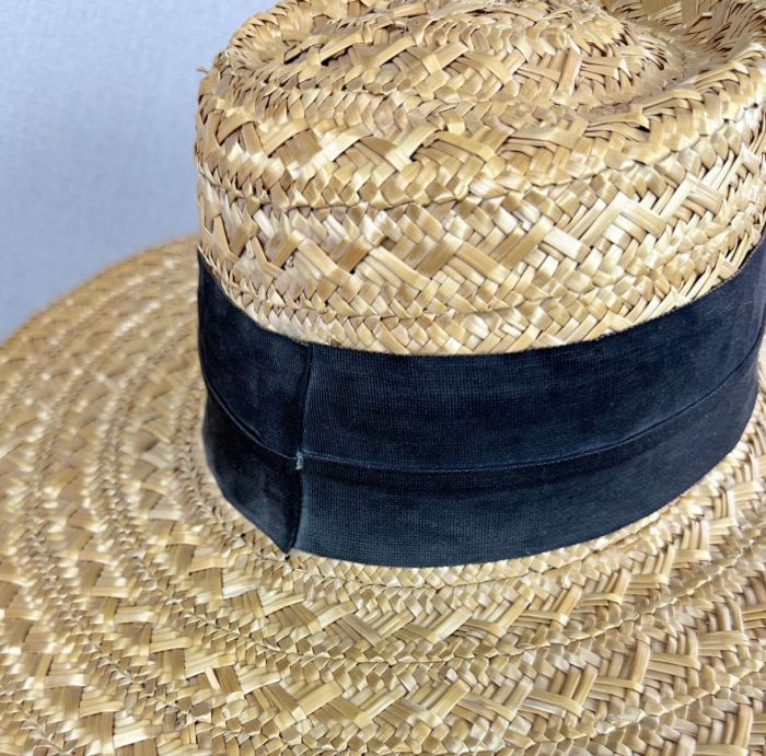 Vintage Wide Brim Straw Sun Hat by Eric Javits | Fashion 