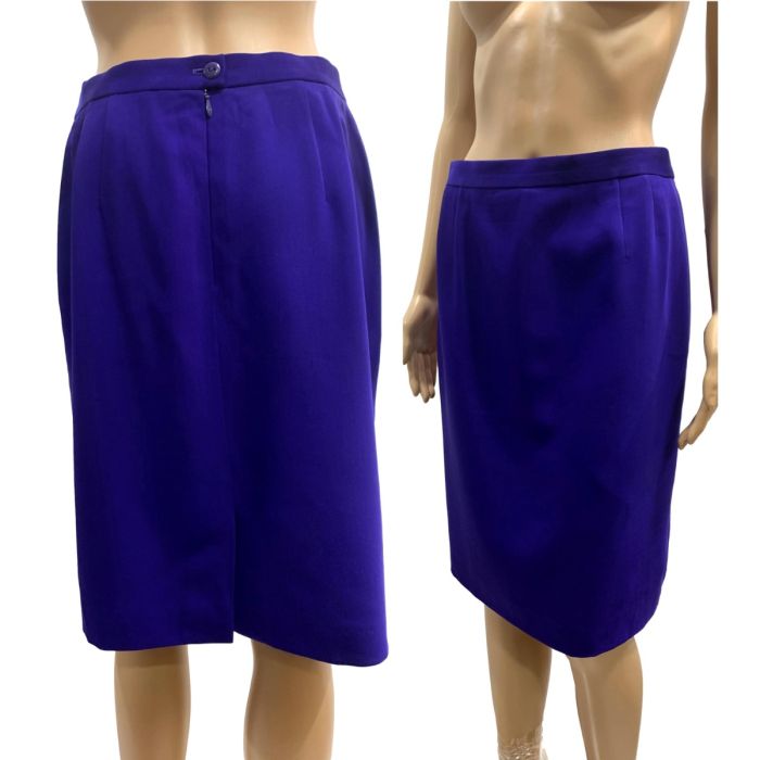 Purple pencil skirt knee length best sale