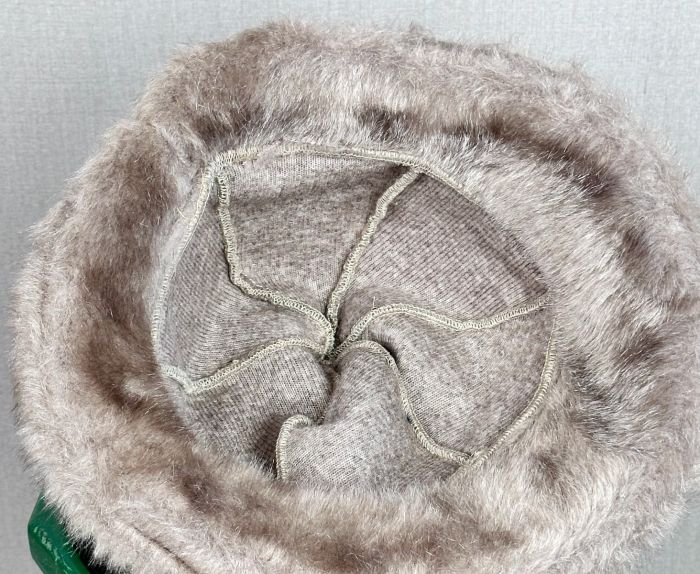Vintage 70s Faux Hat Vintage 70s Taupe Faux Fur Brimmed Hat | Fashion Conservatory main image 4
