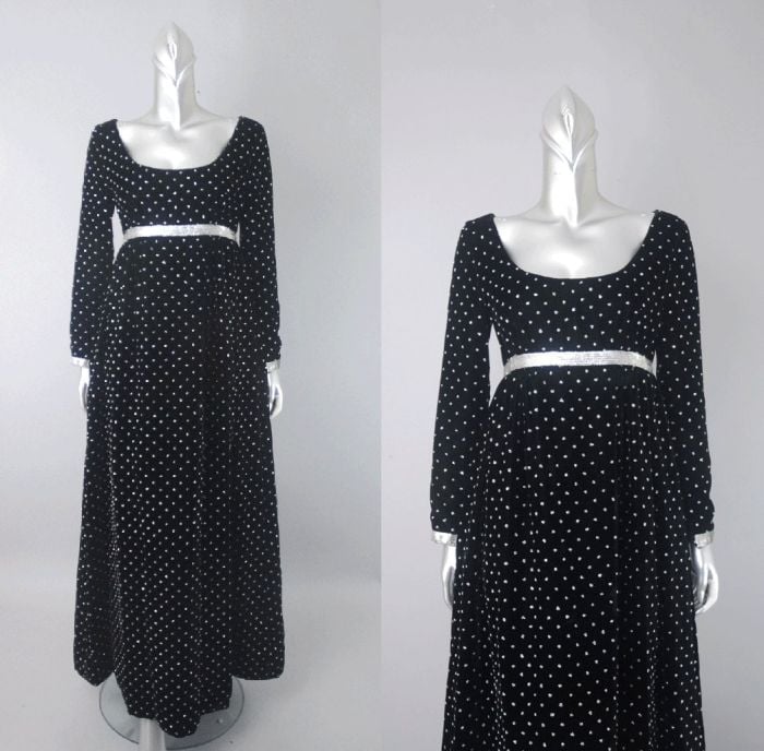 Ceil Chapman velvet empire waist dress, velvet dress, evening gown, renaissance maxi dress Ceil Chapman velvet empire waist dress, velvet dress, evening gown, renaissance maxi dress
