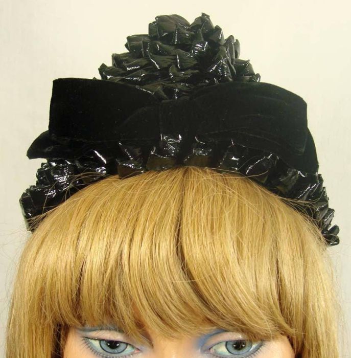 Vintage 1950s Straw Cocktail Hat - Peck & Peck - 5th Ave  display picture 3