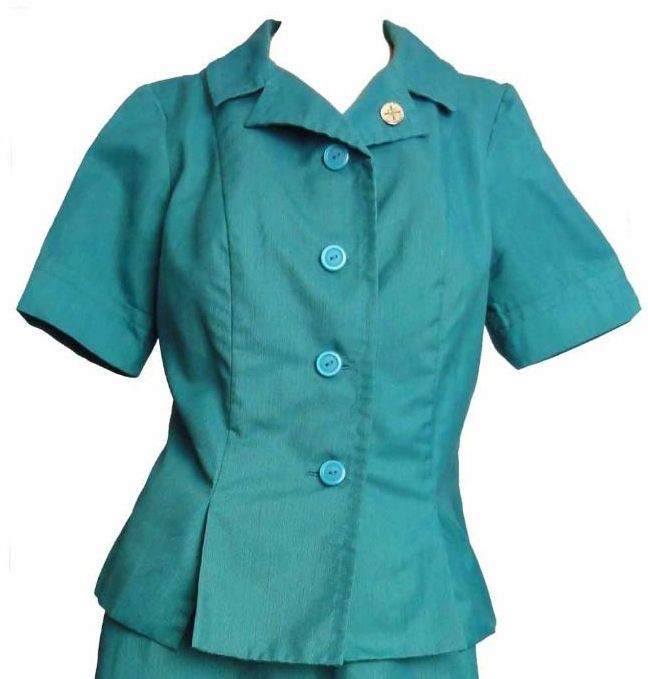 Vintage Uniform Blouse 1960-70s ACS Army Community Service