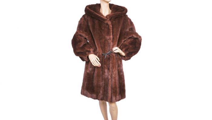Vintage 1980s Faux Fur Coat, Paris Design, Michel Alexis, Ladies