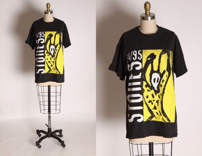 1994-1995 1990s Rolling Stones Yellow & Black North American Tour 