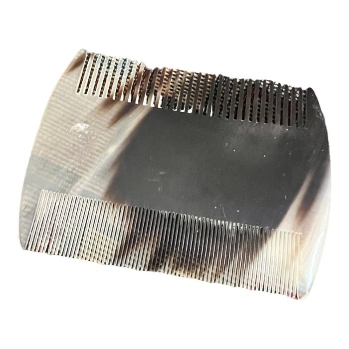 Vintage 1950’s Pre Ban Carved Horn Hair Comb, Handmade in France, Unused, OOAK Antique Hair Comb,antique Mantilla Comb, Carved Horn Comb  main image 4