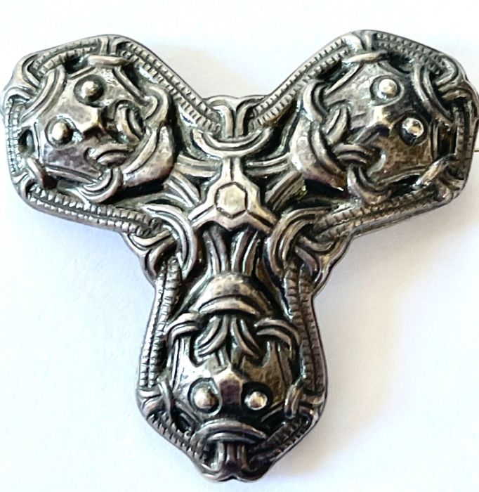 David Andersen Kopi Trefoil Beast Brooch Pendant, Viking Saga