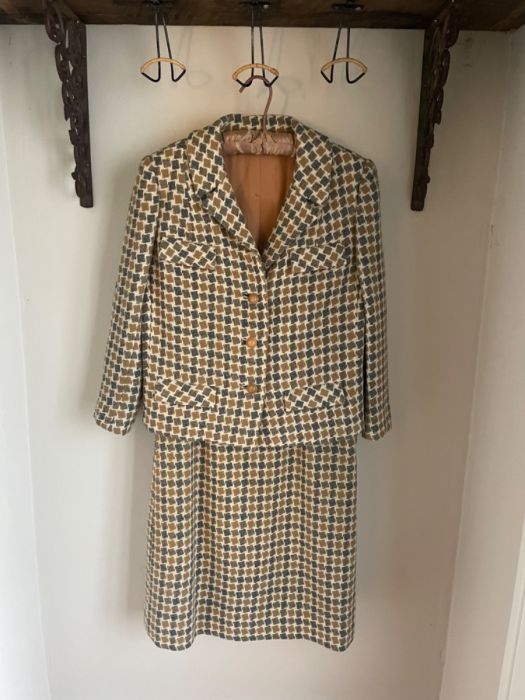1960s Deadstock Wool Cardigan with Dangling Paillettes