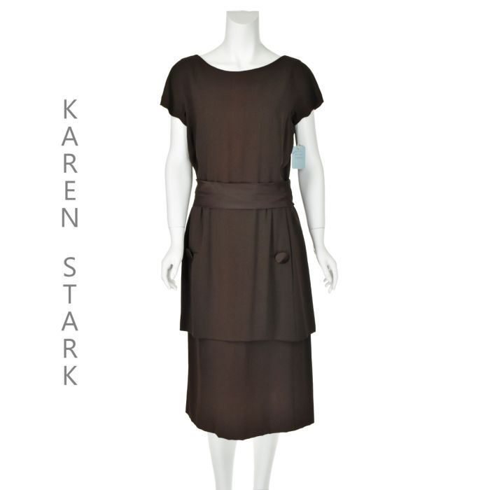 brown peplum dress Terani Couture 251e4201 Jacquard Asymmetric Mother of the Bride Dress Trumpet Evening Gown main image 0