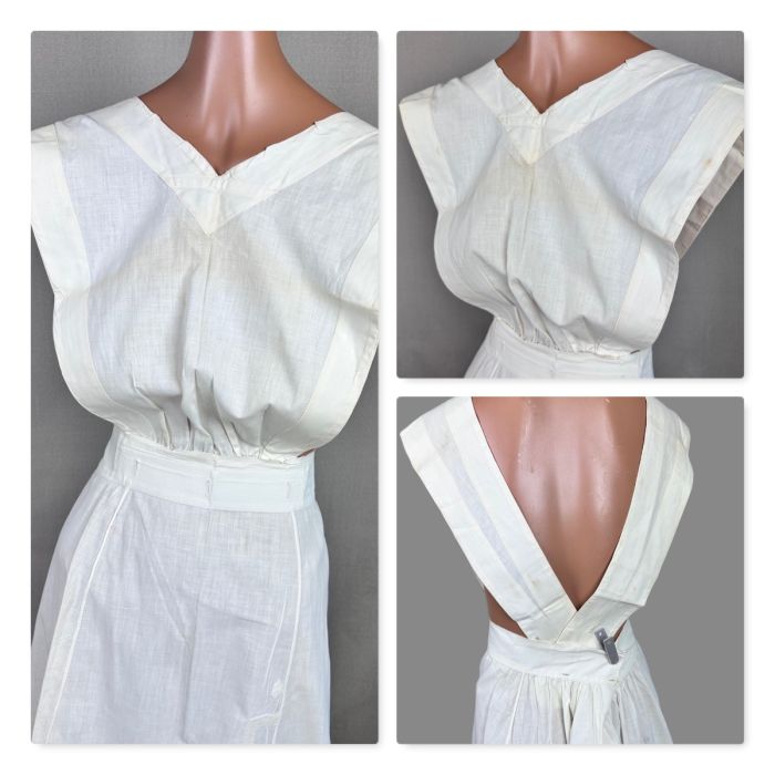 white summer cotton dresses 2023w034 White cotton Long Dress New Arrival 2023 S/M