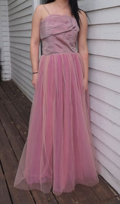 40s Pink Formal Gown Iridescent Party Prom Dress S 40s Pink Formal Gown Iridescent Party Prom Dress S