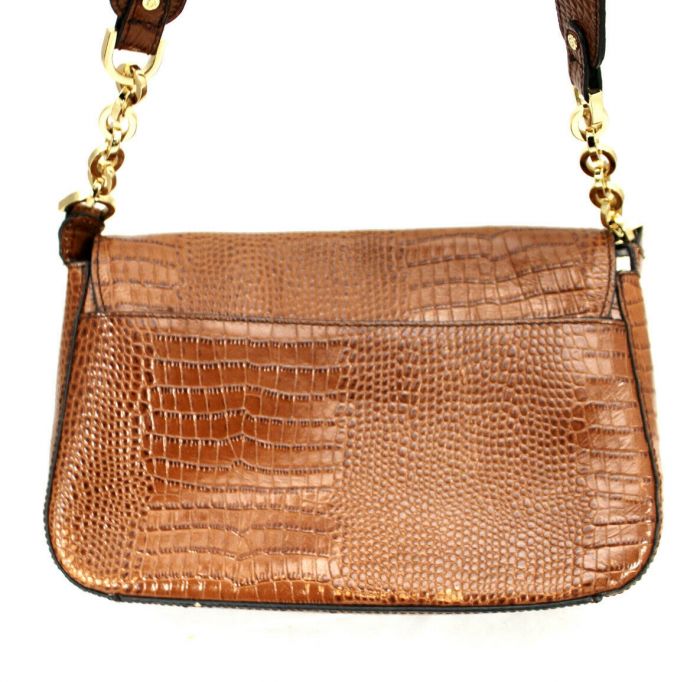 Real deals Leather Chain Bag - Croc Print