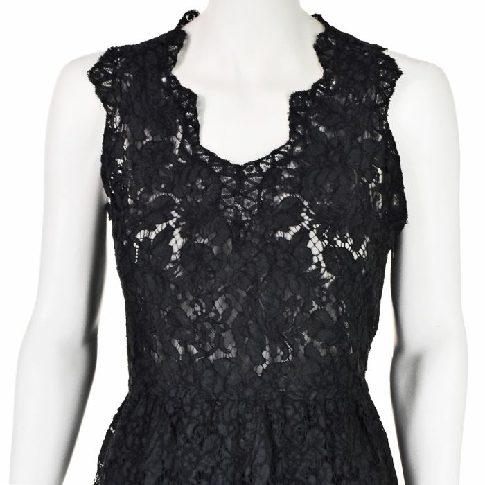 STELLA McCARTNEY Vintage Black Lace Sleeveless Fit & Flare Mini Party Dress  SIZE 8 | Fashion Conservatory