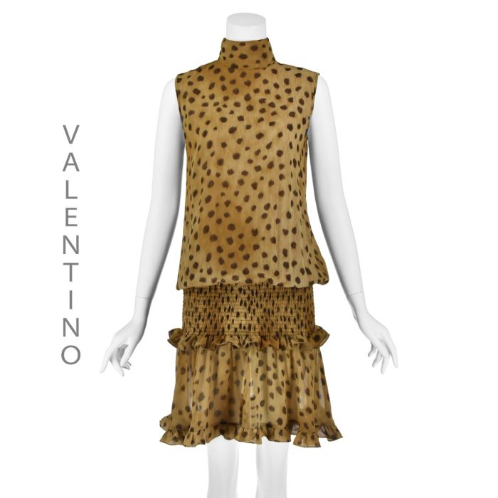 princess polly baby blue dress Valentino Garavani Brown Embroidered Crepe Couture Short Dress