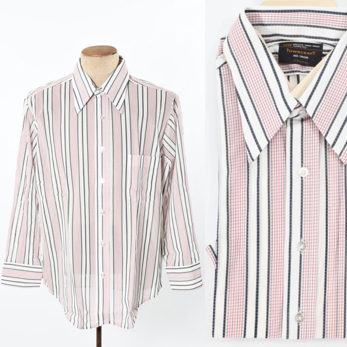 Sheer White Red Black Striped Funky Button Down Shirt | Fashion ...