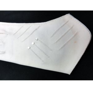 Vintage 1960s Gloves Off White Cotton Button & Handstitched Trim Deotte by Fownes from Penney's NOS - Fashionconservatory.com