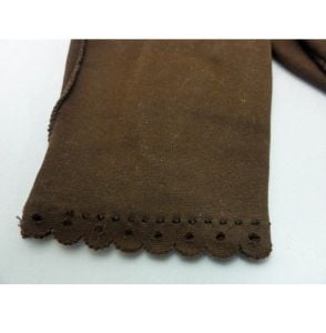 Vintage 1950s Gloves Cocoa Brown Crescendoe Label Deadstock Theater Costume - Fashionconservatory.com