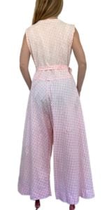 Beach Pajamas Jumpsuit 30s Antique Polka Dot AS IS - Fashionconservatory.com