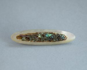 Mother of Pearl Antique Vintage 30s Bar Pin Brooch MOP Shell - Fashionconservatory.com