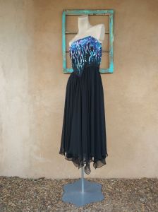 1980s Strapless Sequin Dress Eletra Casadei Sz S M - Fashionconservatory.com