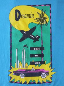 1980s T Shirt LA California Dreamin Mens 42 Womens L - Fashionconservatory.com