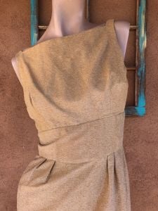 1960s Gold Lurex Cocktail Dress Sz S - Fashionconservatory.com