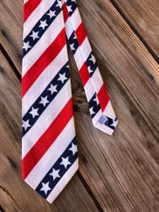 1970s Wide Stars and Stripes Necktie Mod Tie - Fashionconservatory.com