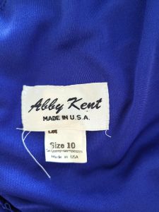 Abby Kent jersey knit jumpsuit with rhinestone trim, vintage-1980s, shoulder pads, dramatic disco  - Fashionconservatory.com