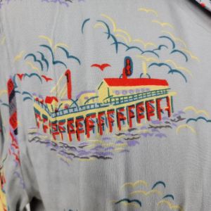 Vintage Brittania 1960s Country Club Print Boats Shirt - Fashionconservatory.com