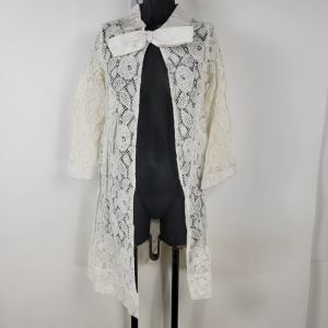 Vintage 1960s White Cream Lace Jacket 