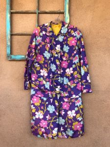 1950s Floral Swing Coat Sz M Up to US12 - Fashionconservatory.com