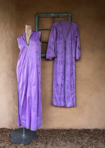 1970s Purple Maxi Dress Matching Jacket 2 Pc Sz M