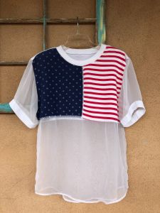 1980s Patriotic Flag T Shirt Unisex OS - Fashionconservatory.com