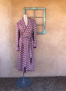 1940s Silk Dressing Robe w Spider Webs Mens 38 Womens US16