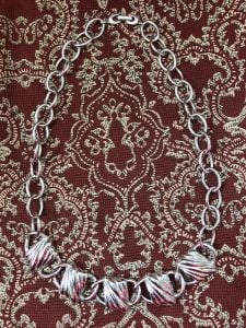 1980s Chunky Silver Chain Necklace 20 inch - Fashionconservatory.com