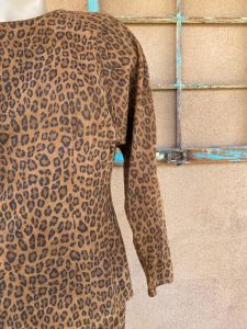 1980s Leopard Print Leather Suit 2 PC US2 4 W26 - Fashionconservatory.com
