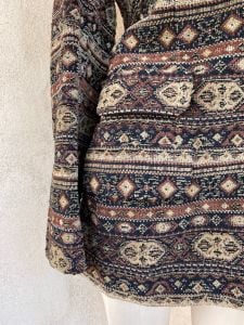 1970s Anne Klein Tapestry Blazer Jacket Sz S - Fashionconservatory.com