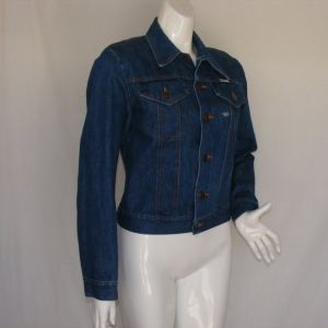 No Fault Denim Jacket, Breast pockets, Indigo Blue S/M Buttons - Fashionconservatory.com