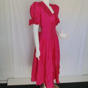 new Vintage Prom/Bridesmaid Dress/Bolero Jacket Set, XS, Pink, Strappy - Fashionconservatory.com