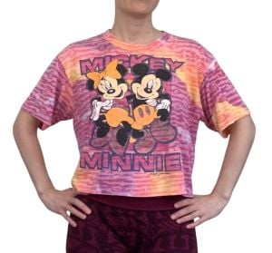 Vintage 80s 90s Mickey Minnie Mouse Crop Top Walt Disney Company