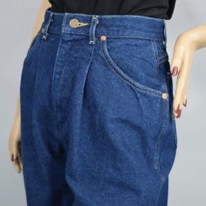 Lee Blue Denim High Waist Vintage 80s Straight Leg Jeans Petite - Fashionconservatory.com