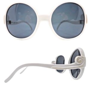 1970S Pierre Cardin White Sunglasses, Oversized, Made in France