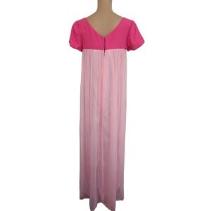 60s Pink Chiffon Formal Gown Vintage Maxi Prom Dress XS - Fashionconservatory.com