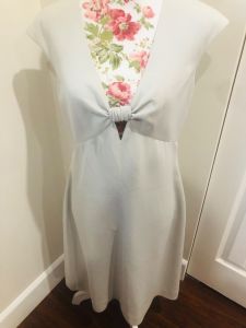 Armani Classic 1990s Pastel Blue Mid-Length Day Or Evening Dress